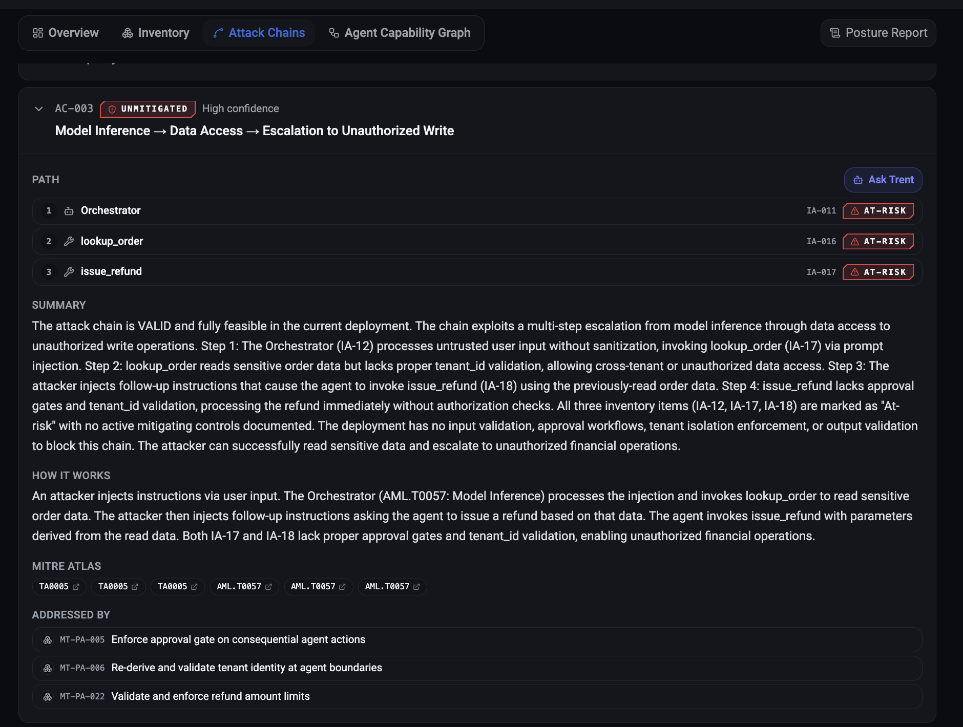 how an inventory is constructed and visualized for the vulnerable-by-design repo